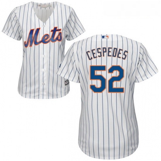 Womens Majestic New York Mets 52 Yoenis Cespedes Authentic White Home Cool Base MLB Jersey Womens Majestic New York Mets 52 Yoenis Cespedes Authentic White Home Cool Base MLB Jersey