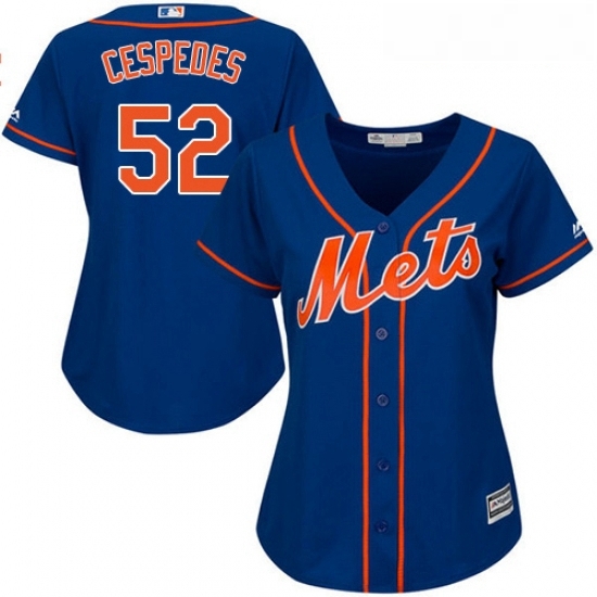 Womens Majestic New York Mets 52 Yoenis Cespedes Replica Royal Blue Alternate Home Cool Base MLB Jersey Womens Majestic New York Mets 52 Yoenis Cespedes Replica Royal Blue Alternate Home Cool Base MLB Jersey