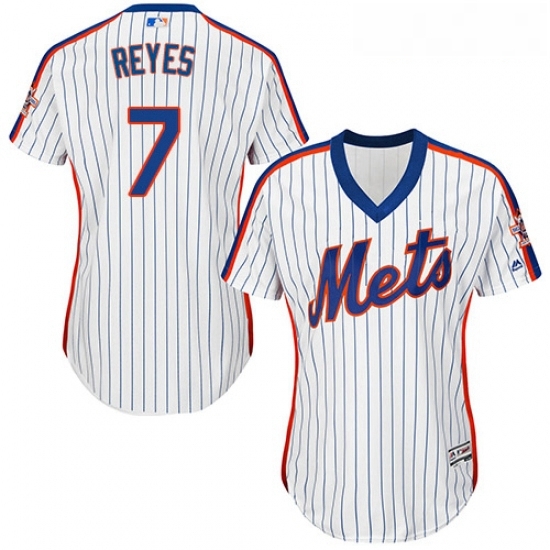 Womens Majestic New York Mets 7 Jose Reyes Authentic White Alternate Cool Base MLB Jersey Womens Majestic New York Mets 7 Jose Reyes Authentic White Alternate Cool Base MLB Jersey