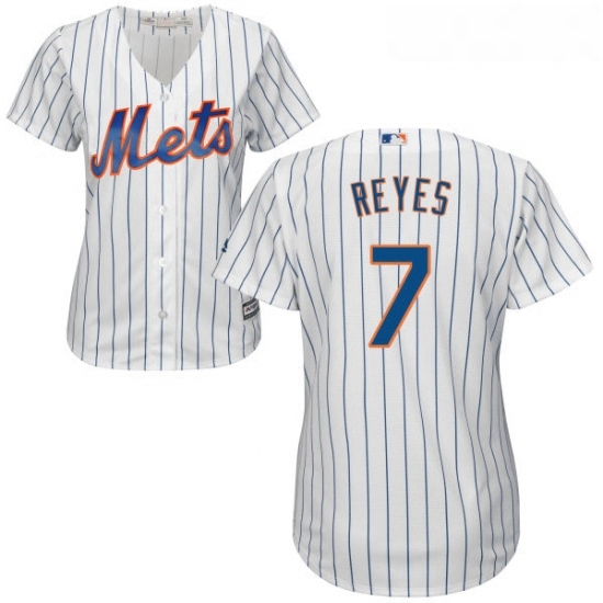 Womens Majestic New York Mets 7 Jose Reyes Authentic White Home Cool Base MLB Jersey Womens Majestic New York Mets 7 Jose Reyes Authentic White Home Cool Base MLB Jersey