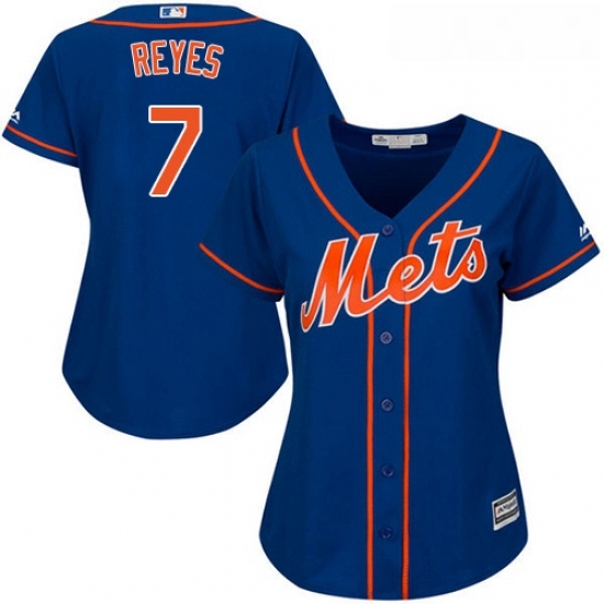 Womens Majestic New York Mets 7 Jose Reyes Replica Royal Blue Alternate Home Cool Base MLB Jersey Womens Majestic New York Mets 7 Jose Reyes Replica Royal Blue Alternate Home Cool Base MLB Jersey
