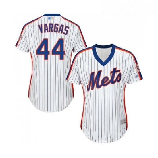 Womens New York Mets 44 Jason Vargas Authentic White Alternate Cool Base Baseball Jersey Womens New York Mets 44 Jason Vargas Authentic White Alternate Cool Base Baseball Jersey