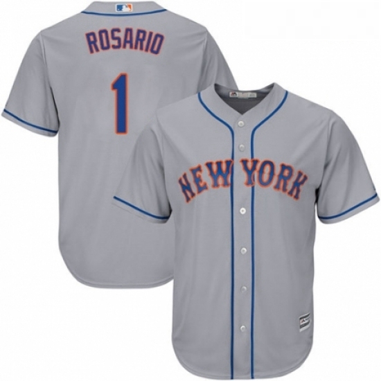 Youth Majestic New York Mets 1 Amed Rosario Authentic Grey Road Cool Base MLB Jersey Youth Majestic New York Mets 1 Amed Rosario Authentic Grey Road Cool Base MLB Jersey