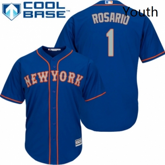 Youth Majestic New York Mets 1 Amed Rosario Authentic Royal Blue Alternate Road Cool Base MLB Jersey Youth Majestic New York Mets 1 Amed Rosario Authentic Royal Blue Alternate Road Cool Base MLB Jersey