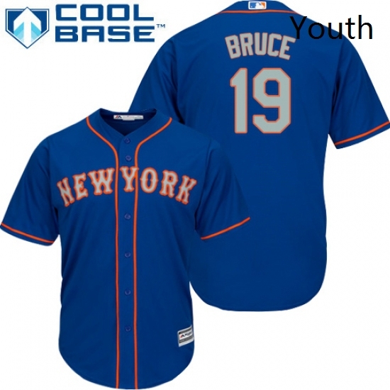 Youth Majestic New York Mets 19 Jay Bruce Replica Royal Blue Alternate Road Cool Base MLB Jersey Youth Majestic New York Mets 19 Jay Bruce Replica Royal Blue Alternate Road Cool Base MLB Jersey