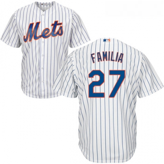 Youth Majestic New York Mets 27 Jeurys Familia Replica White Home Cool Base MLB Jersey Youth Majestic New York Mets 27 Jeurys Familia Replica White Home Cool Base MLB Jersey