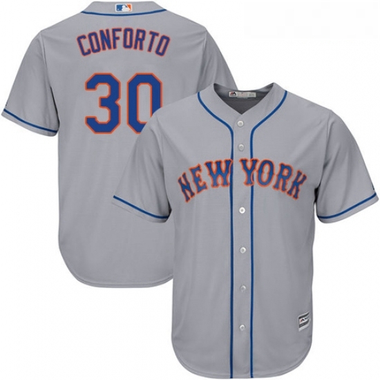Youth Majestic New York Mets 30 Michael Conforto Authentic Grey Road Cool Base MLB Jersey Youth Majestic New York Mets 30 Michael Conforto Authentic Grey Road Cool Base MLB Jersey