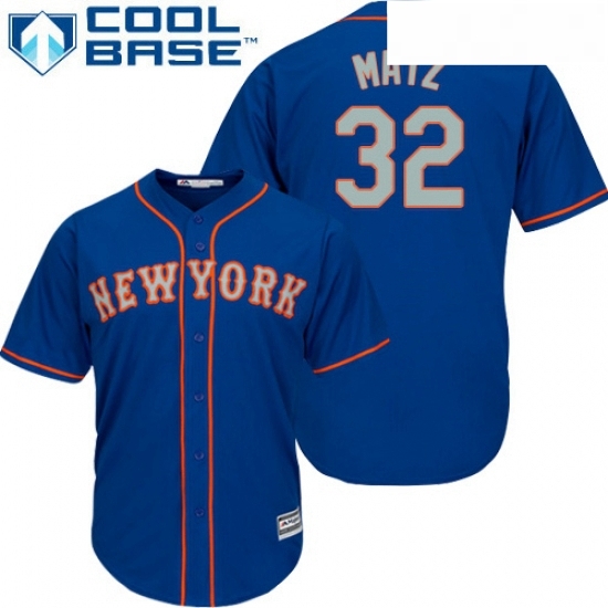 Youth Majestic New York Mets 32 Steven Matz Authentic Royal Blue Alternate Road Cool Base MLB Jersey Youth Majestic New York Mets 32 Steven Matz Authentic Royal Blue Alternate Road Cool Base MLB Jersey