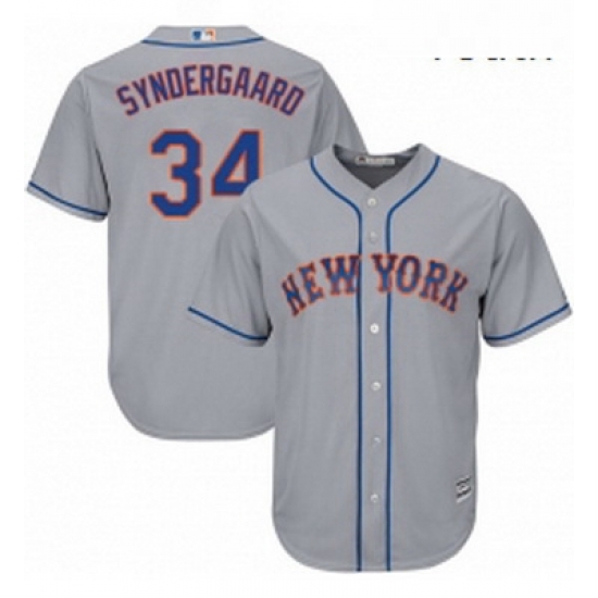 Youth Majestic New York Mets 34 Noah Syndergaard Authentic Grey Road Cool Base MLB Jersey Youth Majestic New York Mets 34 Noah Syndergaard Authentic Grey Road Cool Base MLB Jersey