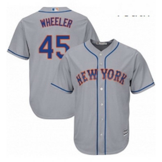 Youth Majestic New York Mets 45 Zack Wheeler Replica Grey Road Cool Base MLB Jersey Youth Majestic New York Mets 45 Zack Wheeler Replica Grey Road Cool Base MLB Jersey