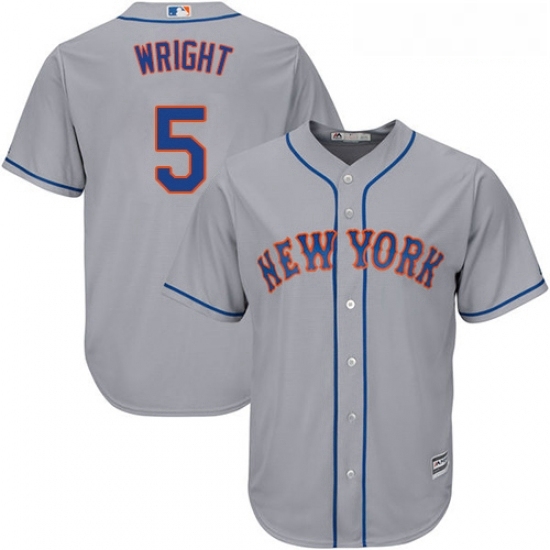 Youth Majestic New York Mets 5 David Wright Replica Grey Road Cool Base MLB Jersey Youth Majestic New York Mets 5 David Wright Replica Grey Road Cool Base MLB Jersey