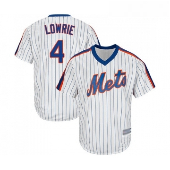 Youth New York Mets 4 Jed Lowrie Authentic White Alternate Cool Base Baseball Jersey Youth New York Mets 4 Jed Lowrie Authentic White Alternate Cool Base Baseball Jersey