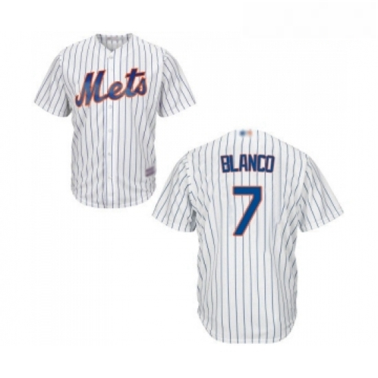 Youth New York Mets 7 Gregor Blanco Authentic White Home Cool Base Baseball Jersey Youth New York Mets 7 Gregor Blanco Authentic White Home Cool Base Baseball Jersey