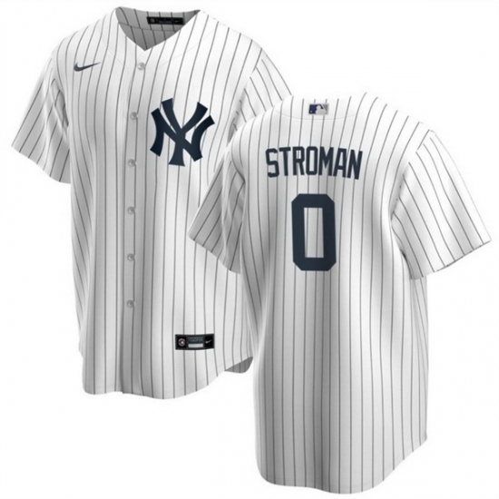 Men New York Yankees 0 Marcus Stroman White Cool Base Stitched Baseball Jersey Men New York Yankees 0 Marcus Stroman White Cool Base Stitched Baseball Jersey