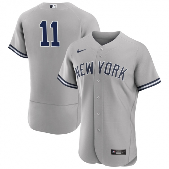 Men New York Yankees 11 Anthony Volpe Gray Flex Base Stitched Baseball Jersey Men New York Yankees 11 Anthony Volpe Gray Flex Base Stitched Baseball Jersey