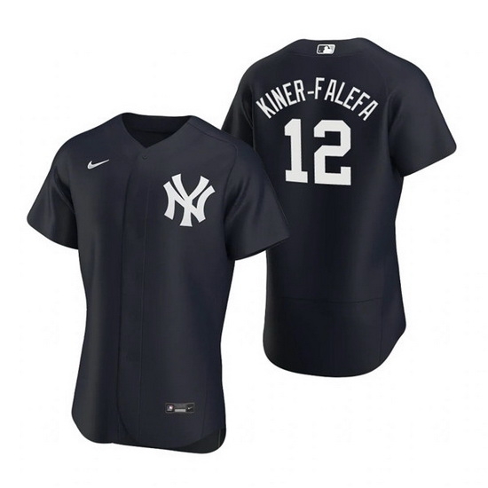 Men New York Yankees 12 Isiah Kiner Falefa Black Flex Base Stitched jersey Men New York Yankees 12 Isiah Kiner Falefa Black Flex Base Stitched jersey