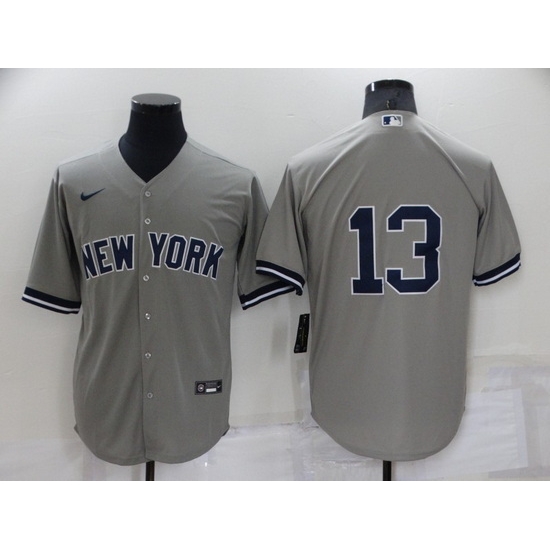 Men New York Yankees 13 Alex Rodriguez Grey Cool Base Stitched Baseball Jerseys Men New York Yankees 13 Alex Rodriguez Grey Cool Base Stitched Baseball Jerseys