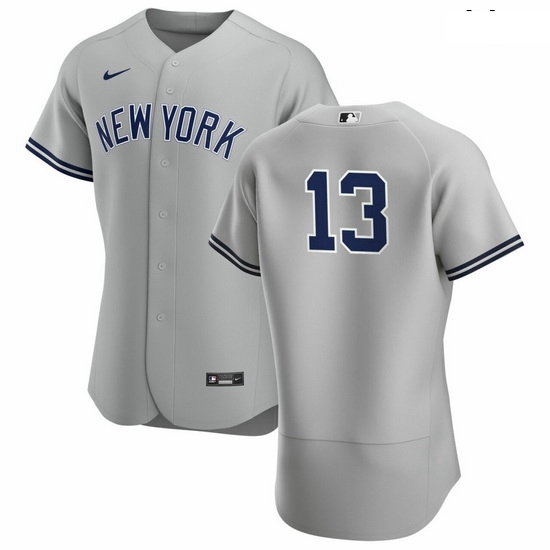 Men New York Yankees 13 Joey Gallo Men Nike Gray Authentic Road MLB Jersey No Name Men New York Yankees 13 Joey Gallo Men Nike Gray Authentic Road MLB Jersey No Name