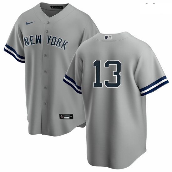 Men New York Yankees 13 Joey Gallo Men Nike Gray Road MLB Jersey No Name Men New York Yankees 13 Joey Gallo Men Nike Gray Road MLB Jersey No Name