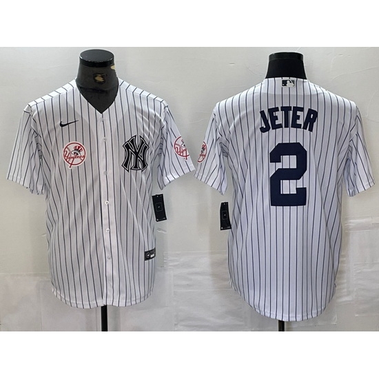 Men New York Yankees 2 Derek Jeter White Cool Base Stitched Baseball Jersey III Men New York Yankees 2 Derek Jeter White Cool Base Stitched Baseball Jersey III