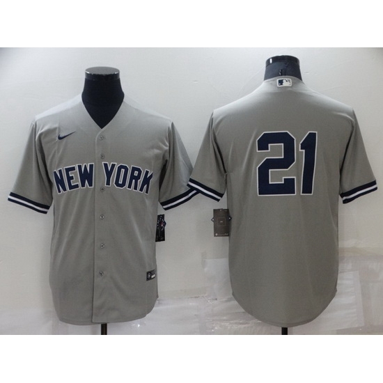 Men New York Yankees 21 Paul O 27Neill Grey Stitched Baseball jersey Men New York Yankees 21 Paul O 27Neill Grey Stitched Baseball jersey
