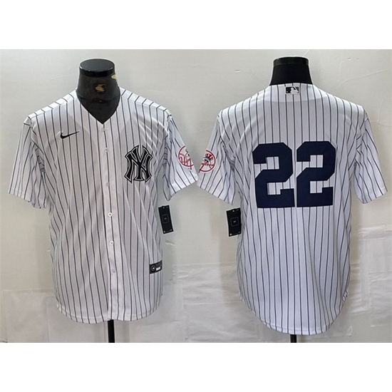 Men New York Yankees 22 Juan Soto White Cool Base Stitched Baseball Jersey 2 Men New York Yankees 22 Juan Soto White Cool Base Stitched Baseball Jersey 2