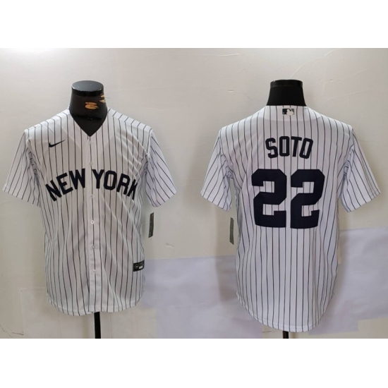 Men New York Yankees 22 Juan Soto White Cool Base Stitched Baseball Jersey 3 Men New York Yankees 22 Juan Soto White Cool Base Stitched Baseball Jersey 3