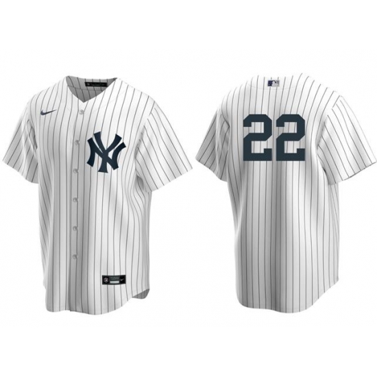 Men New York Yankees 22 Juan Soto White Cool Base Stitched Baseball Jersey No Name Men New York Yankees 22 Juan Soto White Cool Base Stitched Baseball Jersey No Name