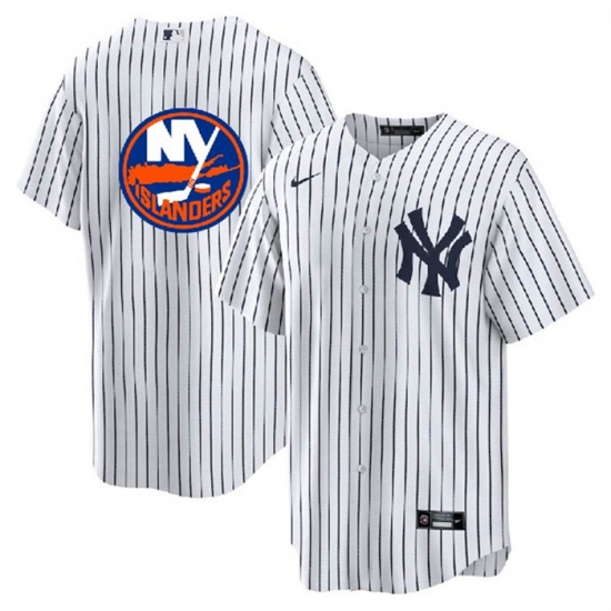 Men New York Yankees 26 Islanders White Cool Base Stitched Jersey Men New York Yankees 26 Islanders White Cool Base Stitched Jersey