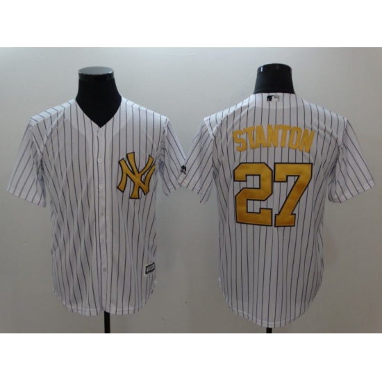 Men New York Yankees 27 Stanton White yellow Game 2021 MLB Jersey Men New York Yankees 27 Stanton White yellow Game 2021 MLB Jersey
