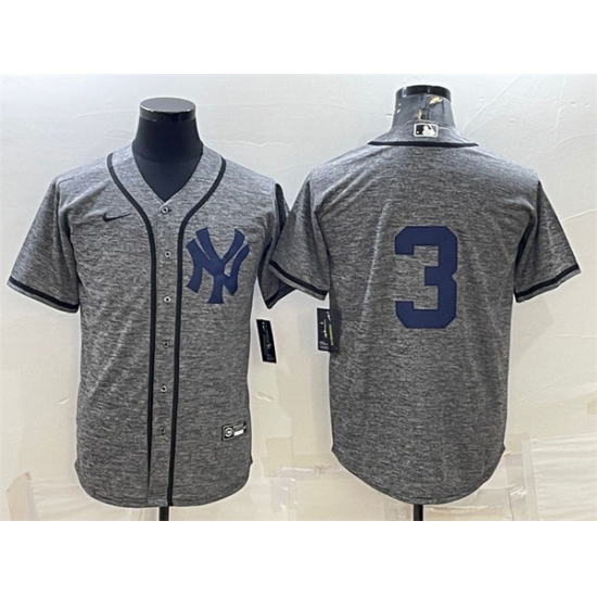 Men New York Yankees 3 Babe Ruth Grey Stitched Jersey Men New York Yankees 3 Babe Ruth Grey Stitched Jersey