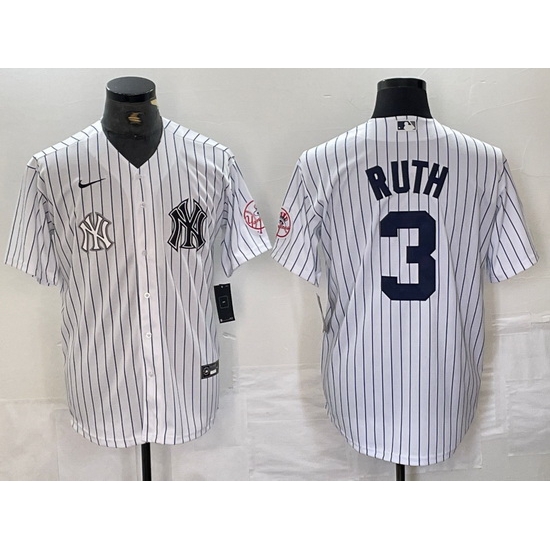 Men New York Yankees 3 Babe Ruth White Cool Base Stitched Baseball Jersey 6 Men New York Yankees 3 Babe Ruth White Cool Base Stitched Baseball Jersey 6