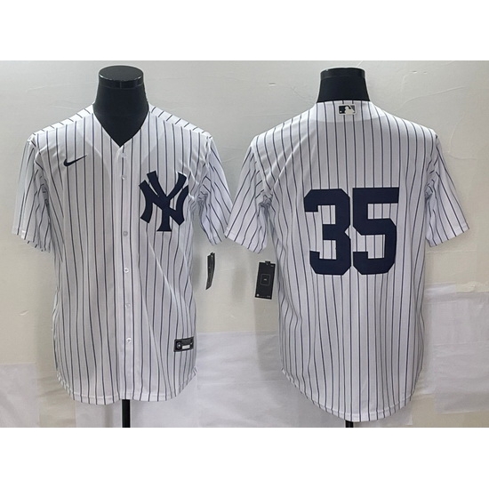 Men New York Yankees 35 Clay Holmes White Cool Base Stitched Baseball Jersey Men New York Yankees 35 Clay Holmes White Cool Base Stitched Baseball Jersey