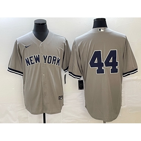 Men New York Yankees 44 Reggie Jackson Gray Cool Base Stitched Baseball Jersey Men New York Yankees 44 Reggie Jackson Gray Cool Base Stitched Baseball Jersey
