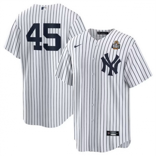 Men New York Yankees 45 Gerrit Cole White 2024 World Series Cool Base Stitched Baseball Jersey Men New York Yankees 45 Gerrit Cole White 2024 World Series Cool Base Stitched Baseball Jersey
