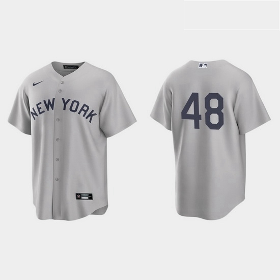 Men New York Yankees 48 Anthony Rizzo Men Nike Gray 2021 Field of Dreams Game MLB Jersey Men New York Yankees 48 Anthony Rizzo Men Nike Gray 2021 Field of Dreams Game MLB Jersey