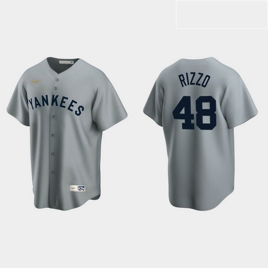 Men New York Yankees 48 Anthony Rizzo Men Nike Gray Cooperstown Collection MLB Jersey Men New York Yankees 48 Anthony Rizzo Men Nike Gray Cooperstown Collection MLB Jersey