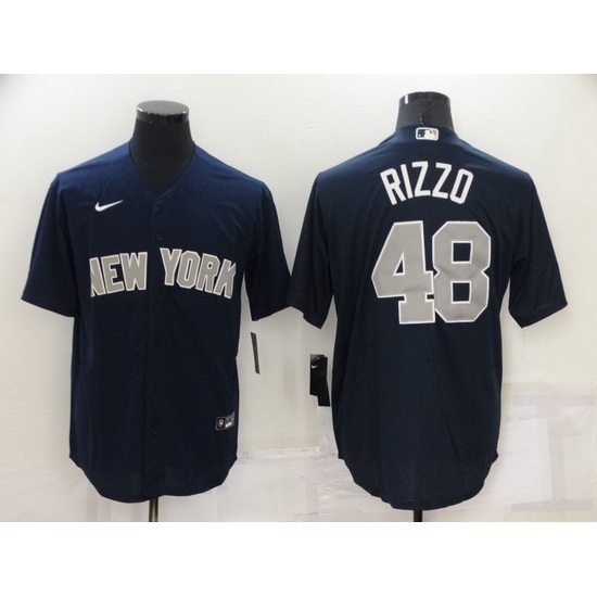 Men New York Yankees 48 Anthony Rizzo Navy Cool Base Stitched jersey Men New York Yankees 48 Anthony Rizzo Navy Cool Base Stitched jersey
