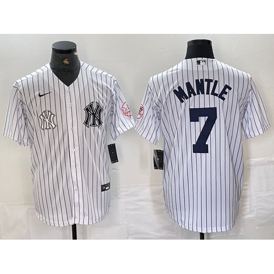 Men New York Yankees 7 Mickey Mantle White Cool Base Stitched Baseball Jersey 2 Men New York Yankees 7 Mickey Mantle White Cool Base Stitched Baseball Jersey 2