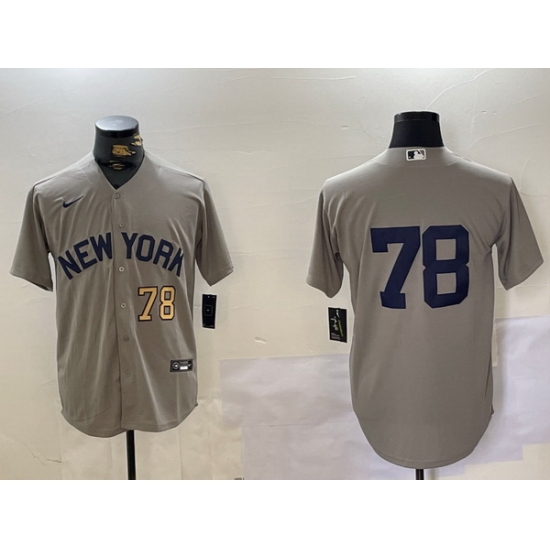 Men New York Yankees 78 Kellin Deglan Grey Cool Base Stitched Baseball Jersey Men New York Yankees 78 Kellin Deglan Grey Cool Base Stitched Baseball Jersey