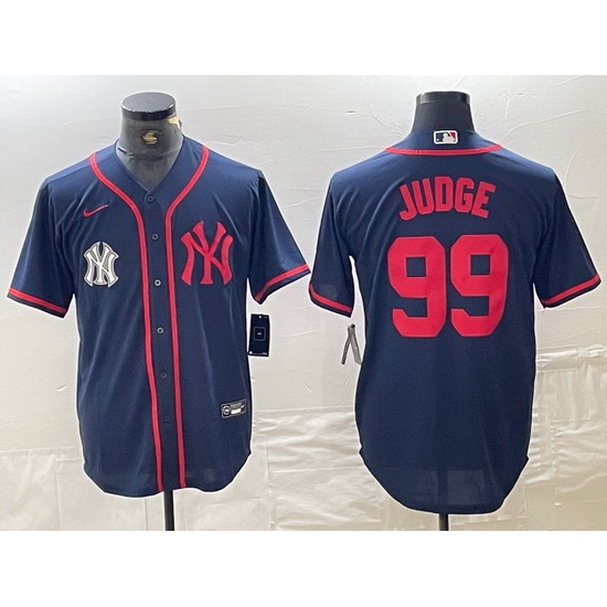 Men New York Yankees 99 Aaron Judge Navy Cool Base Stitched Baseball Jersey 2 Men New York Yankees 99 Aaron Judge Navy Cool Base Stitched Baseball Jersey 2