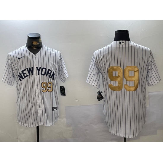 Men New York Yankees 99 Aaron Judge White Pinstripe Without Name Fashion Cool Base Jerseys Men New York Yankees 99 Aaron Judge White Pinstripe Without Name Fashion Cool Base Jerseys