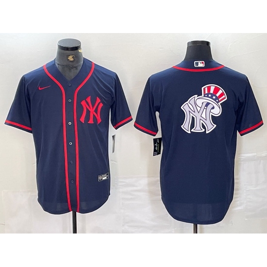 Men New York Yankees Big LOGO Navy Cool Base Stitched Baseball Jersey 17 Men New York Yankees Big LOGO Navy Cool Base Stitched Baseball Jersey 17