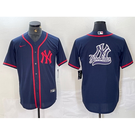 Men New York Yankees Big LOGO Navy Cool Base Stitched Baseball Jersey 26 Men New York Yankees Big LOGO Navy Cool Base Stitched Baseball Jersey 26