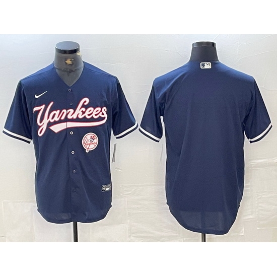 Men New York Yankees Big LOGO Navy Cool Base Stitched Baseball Jersey 60 Men New York Yankees Big LOGO Navy Cool Base Stitched Baseball Jersey 60