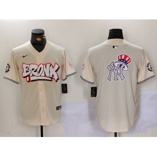 Men New York Yankees Blank Cream The Bronx Graffiti V2 Vapor Limited Stitched Baseball Jersey 13 Men New York Yankees Blank Cream The Bronx Graffiti V2 Vapor Limited Stitched Baseball Jersey 13