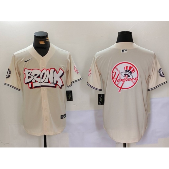 Men New York Yankees Blank Cream The Bronx Graffiti V2 Vapor Limited Stitched Baseball Jersey 5 Men New York Yankees Blank Cream The Bronx Graffiti V2 Vapor Limited Stitched Baseball Jersey 5