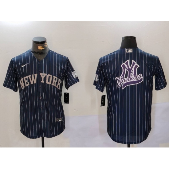 Men New York Yankees Navy Team Big Logo Cool Base Stitched Baseball Jersey 11 Men New York Yankees Navy Team Big Logo Cool Base Stitched Baseball Jersey 11