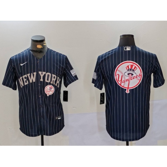 Men New York Yankees Navy Team Big Logo Cool Base Stitched Baseball Jersey 5 Men New York Yankees Navy Team Big Logo Cool Base Stitched Baseball Jersey 5