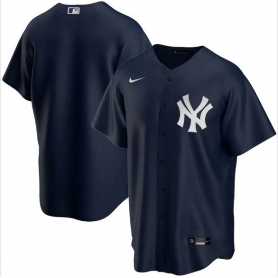 Men New York Yankees Nike Blue Blank Jersey Men New York Yankees Nike Blue Blank Jersey